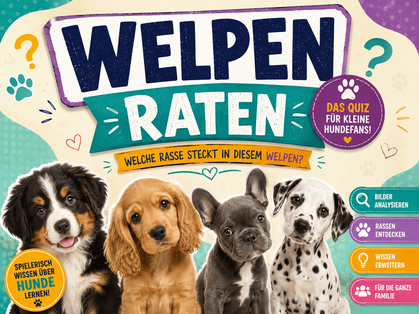 Welpen-Raten. Erkennst du diese Hunderassen?